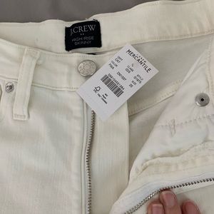 J crew high rise white jean size 25